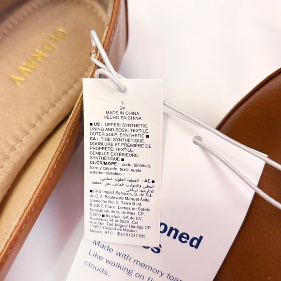 Old Navy brown pointy toe loafers NWT Size US 7 - Picture 6 of 6